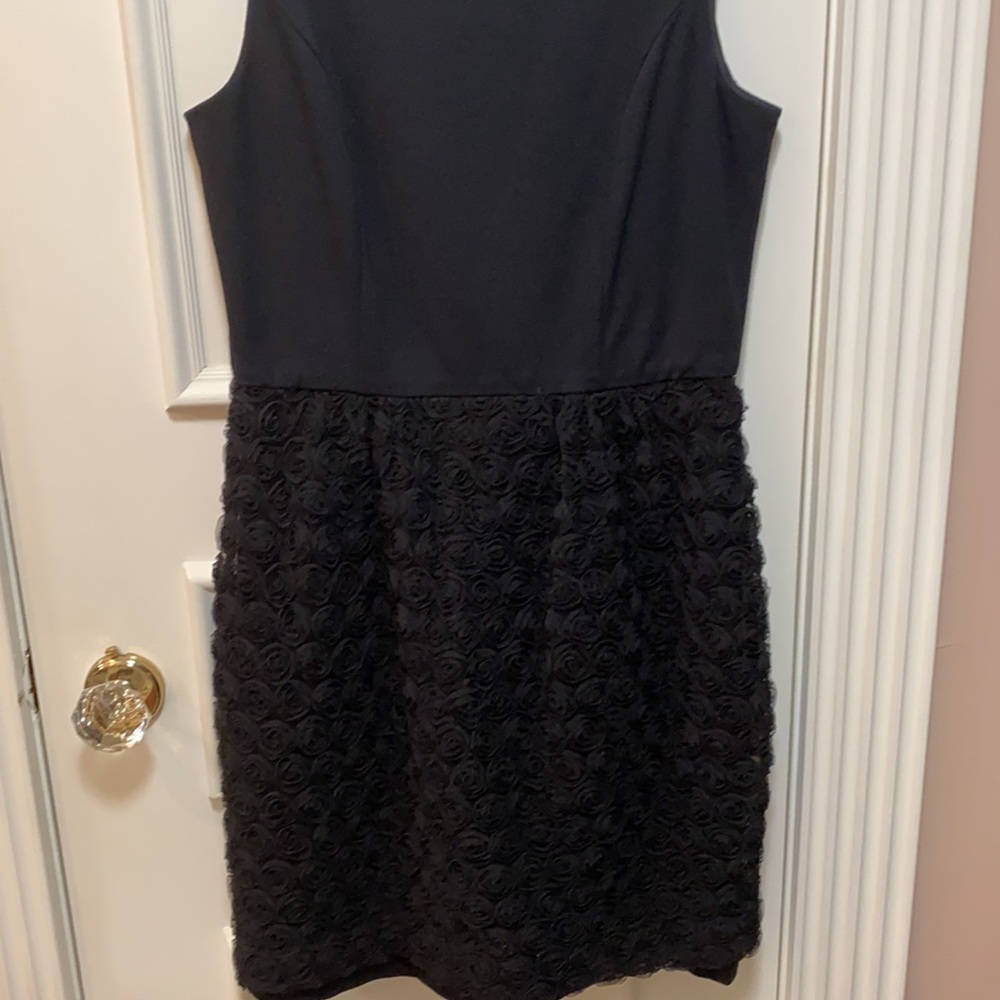 Black dress with roses